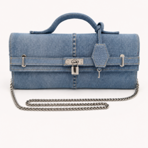 SOUL CLUTCH DENIM SILVER BAG