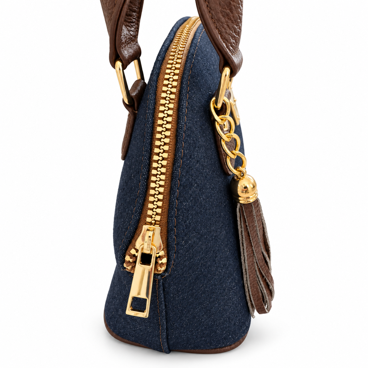 Cophia Denim Top Handle & Crossbody Bag - Image 5