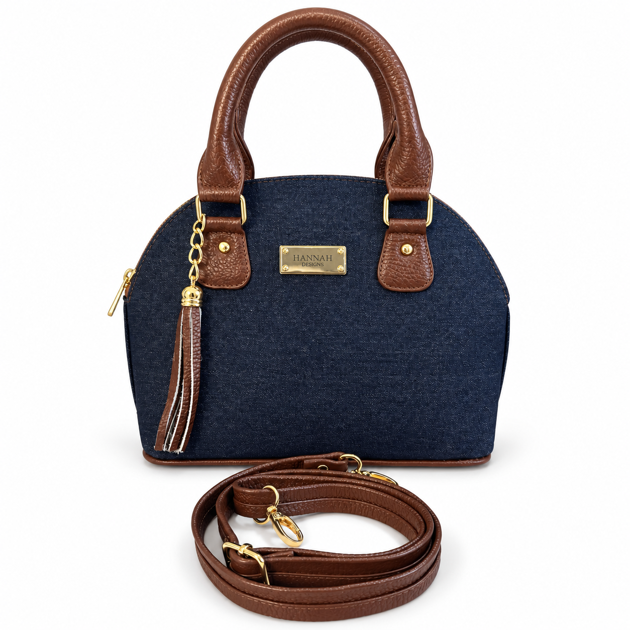 Cophia Denim Top Handle & Crossbody Bag - Image 6