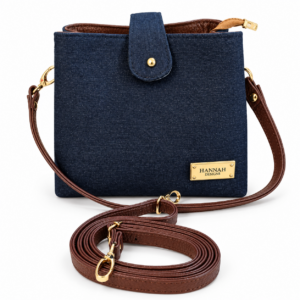 Anna Denim & Leather Blend Crossbody Bag