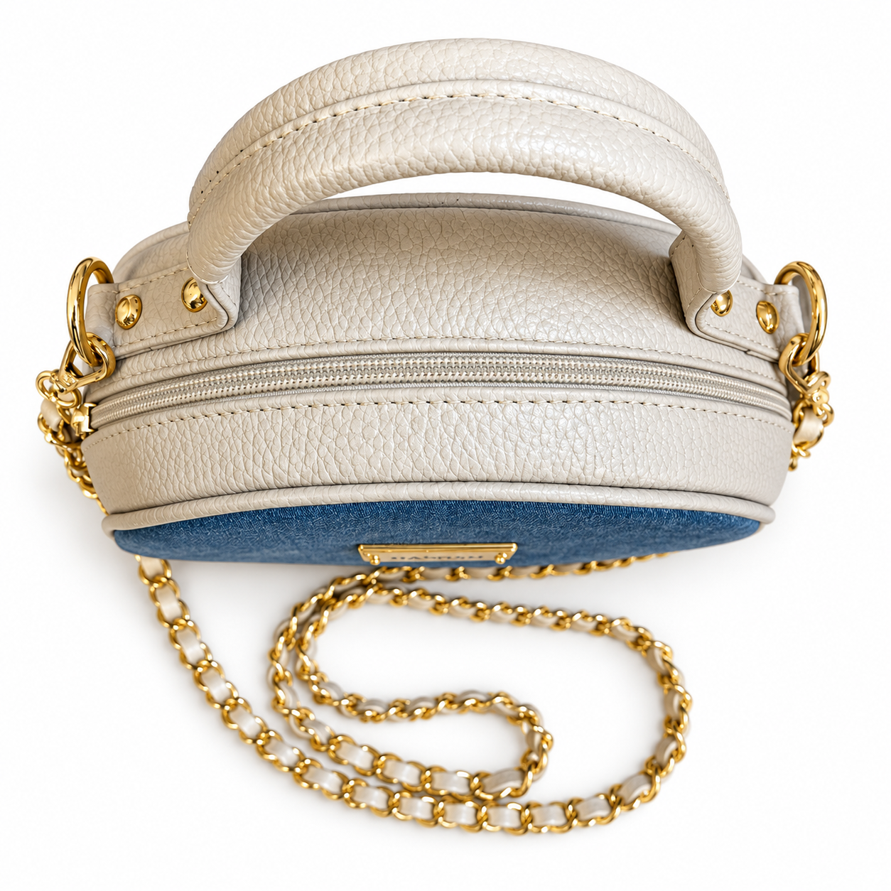 Ophia Round Soft Denim Crossbody Bag-Sand Beige (Copy) - Image 3